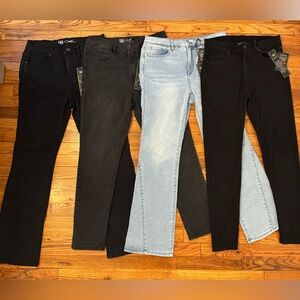 BRAND NEW: 4 Pairs Of Virtual/Super Stretch Women’s Denim Jeans Size 12 NWT